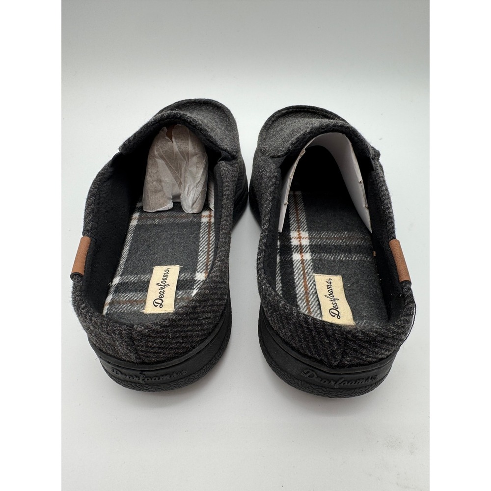 Dearfoams Men's Slippers Black Memory Foam Size 11-12 Slip On Comfort - Picture 5 of 7